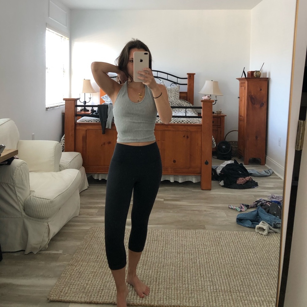 Gray cropped topshop halter